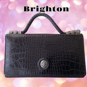 Brighton Black Leather Handbag